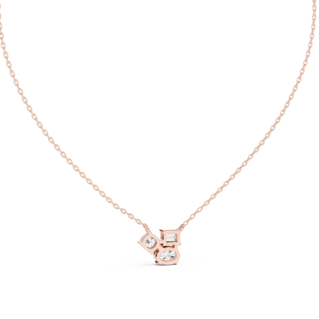Multi Shape Diamond Cluster Necklace