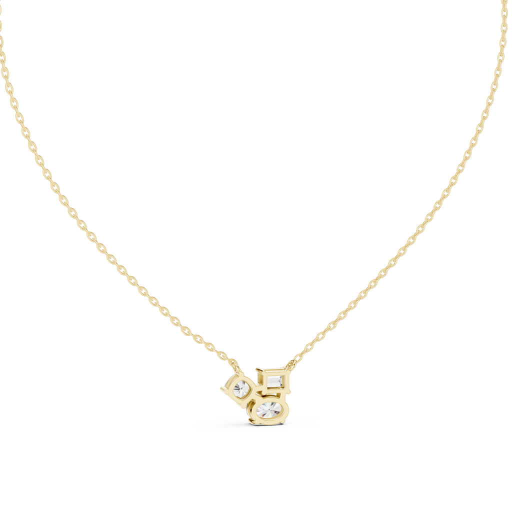 Multi Shape Diamond Cluster Necklace