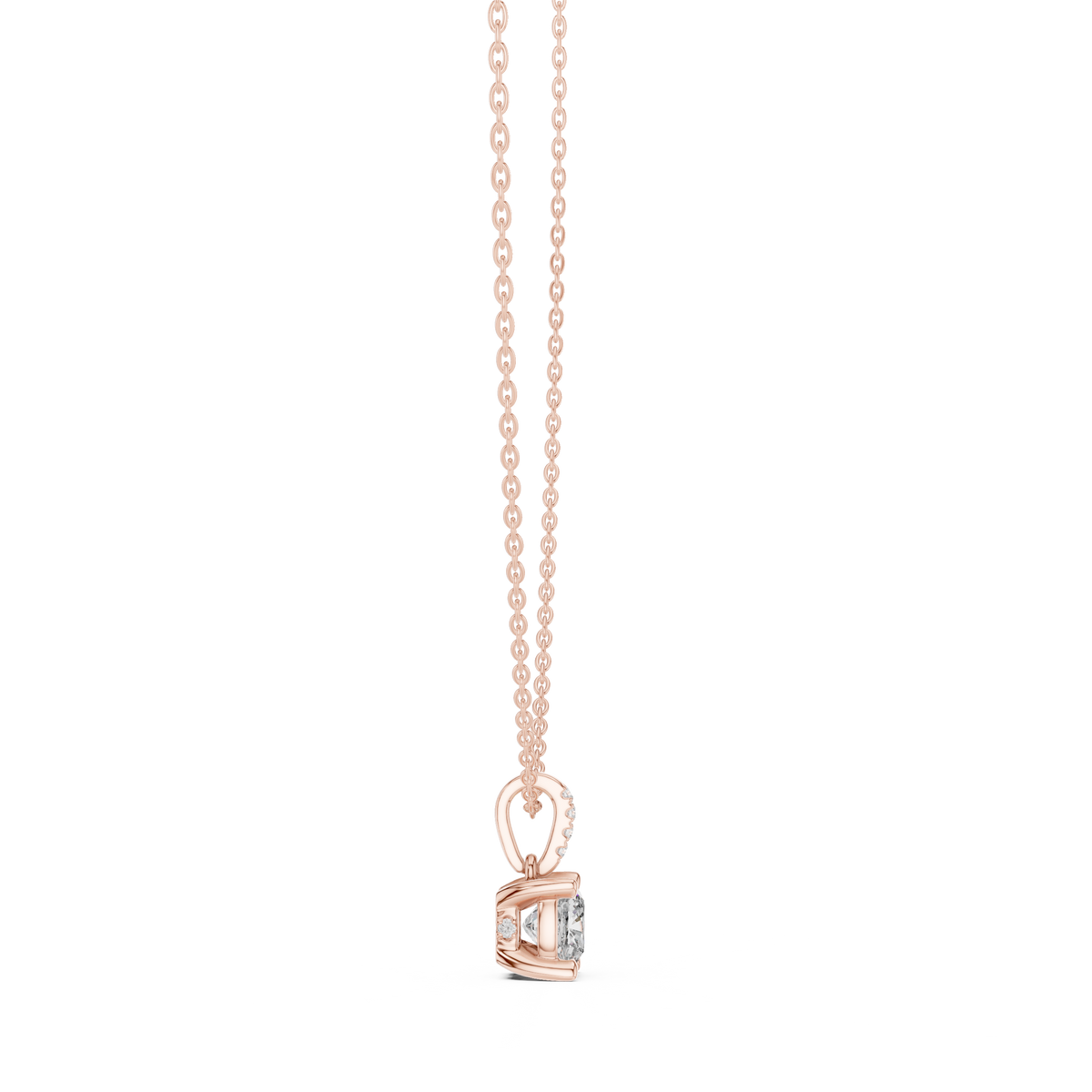 Cushion cut Lab Diamond Pendant For Women