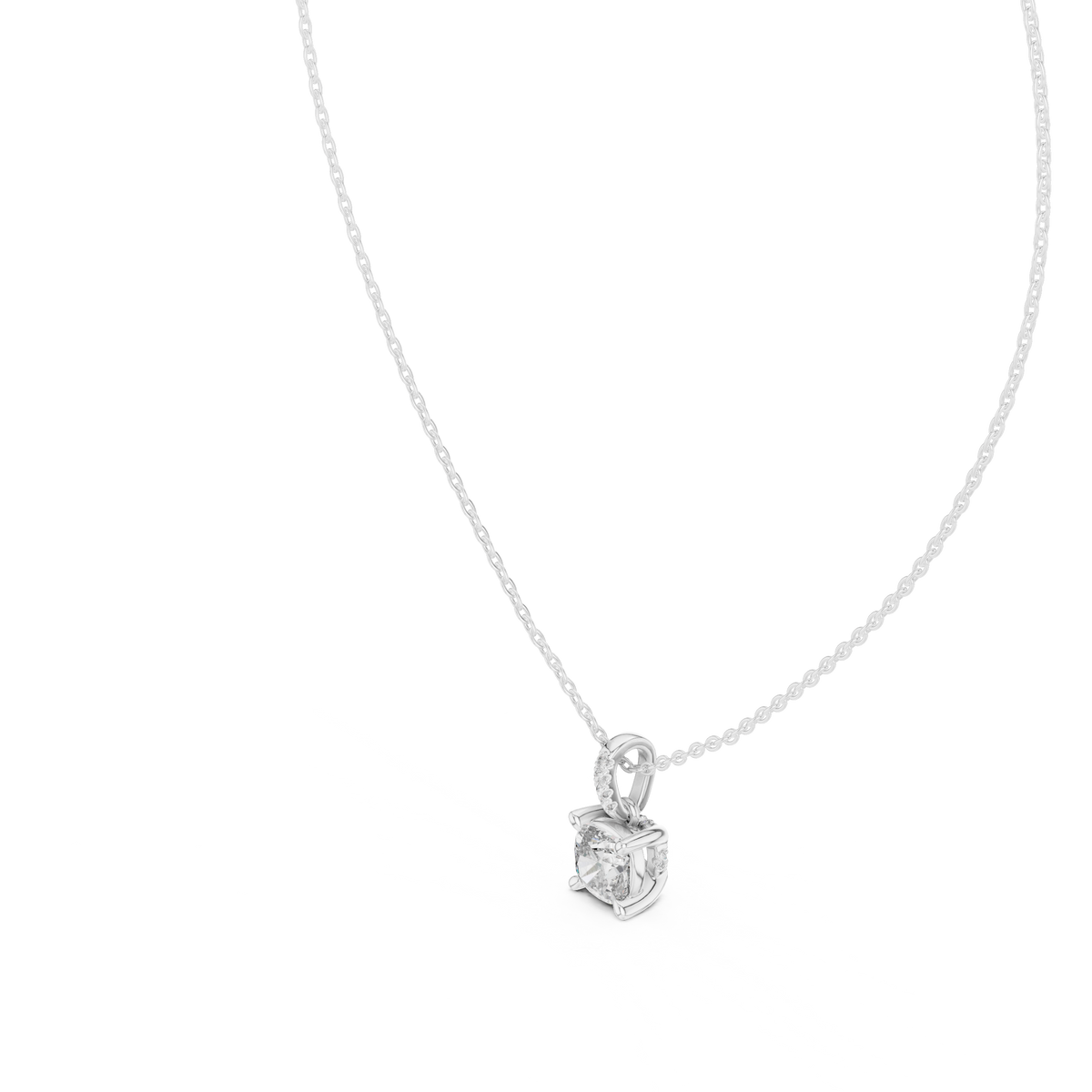 Cushion cut Lab Diamond Pendant For Women