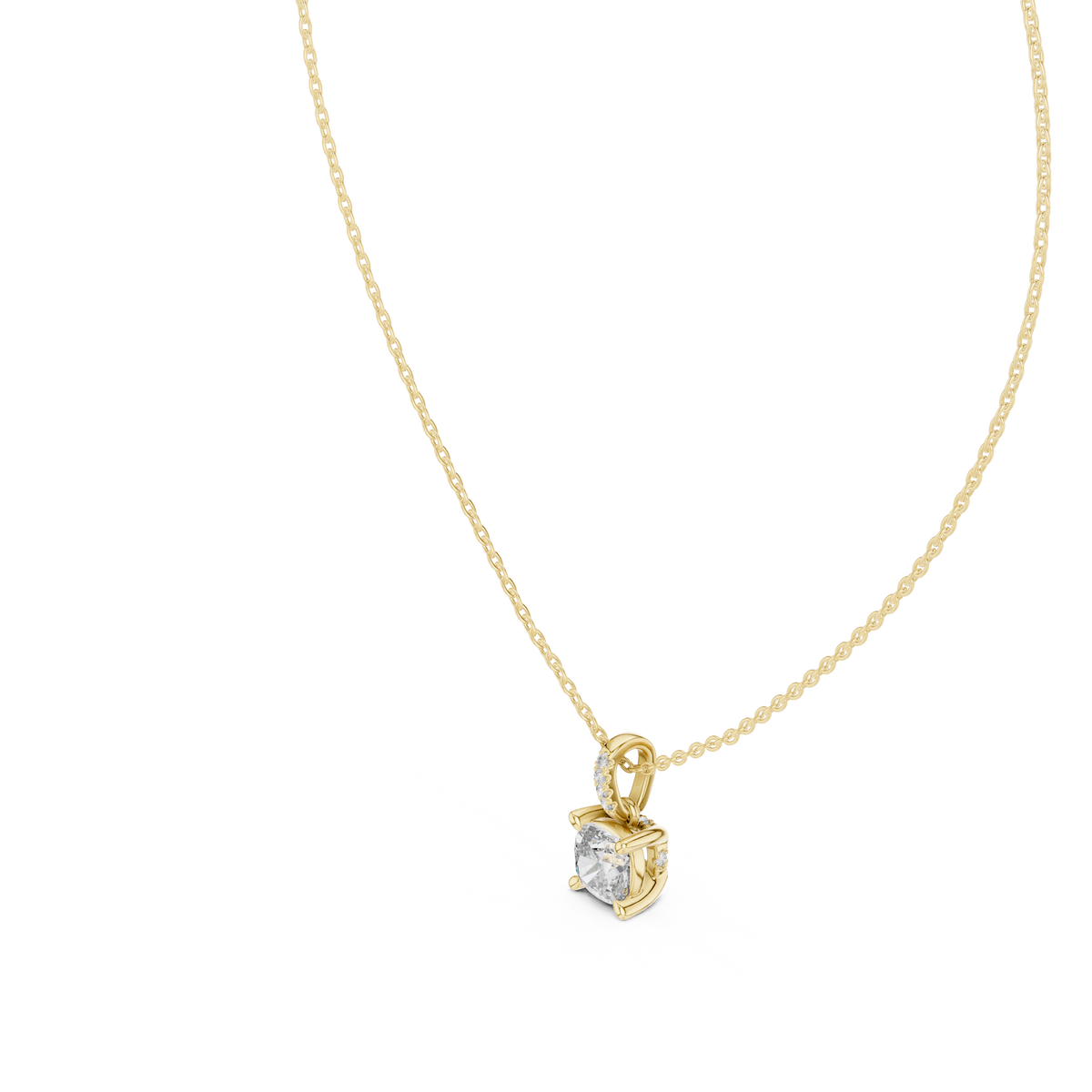 Cushion cut Lab Diamond Pendant For Women