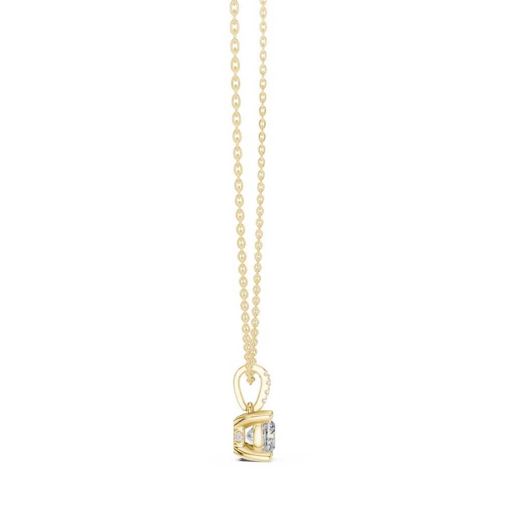 Cushion cut Lab Diamond Pendant For Women