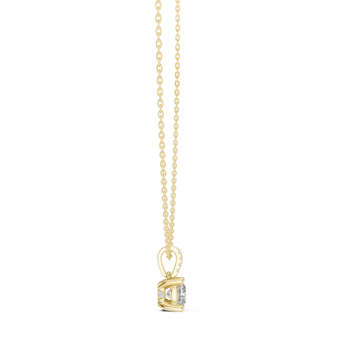 Cushion cut Lab Diamond Pendant For Women