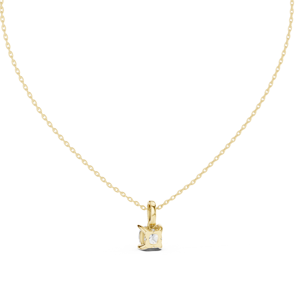Cushion cut Lab Diamond Pendant For Women