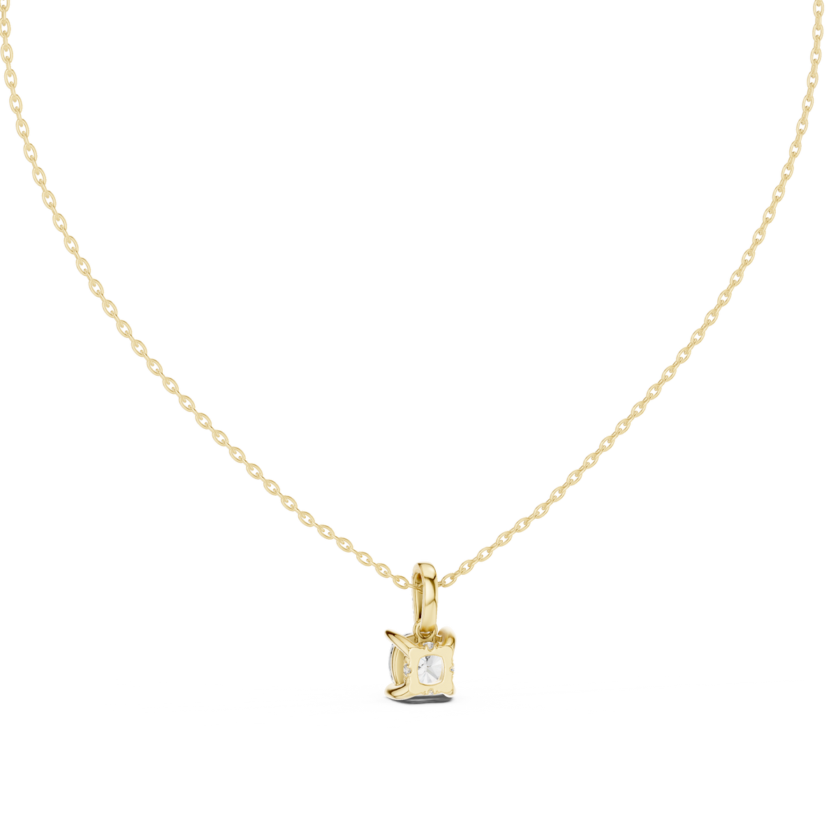 Cushion cut Lab Diamond Pendant For Women