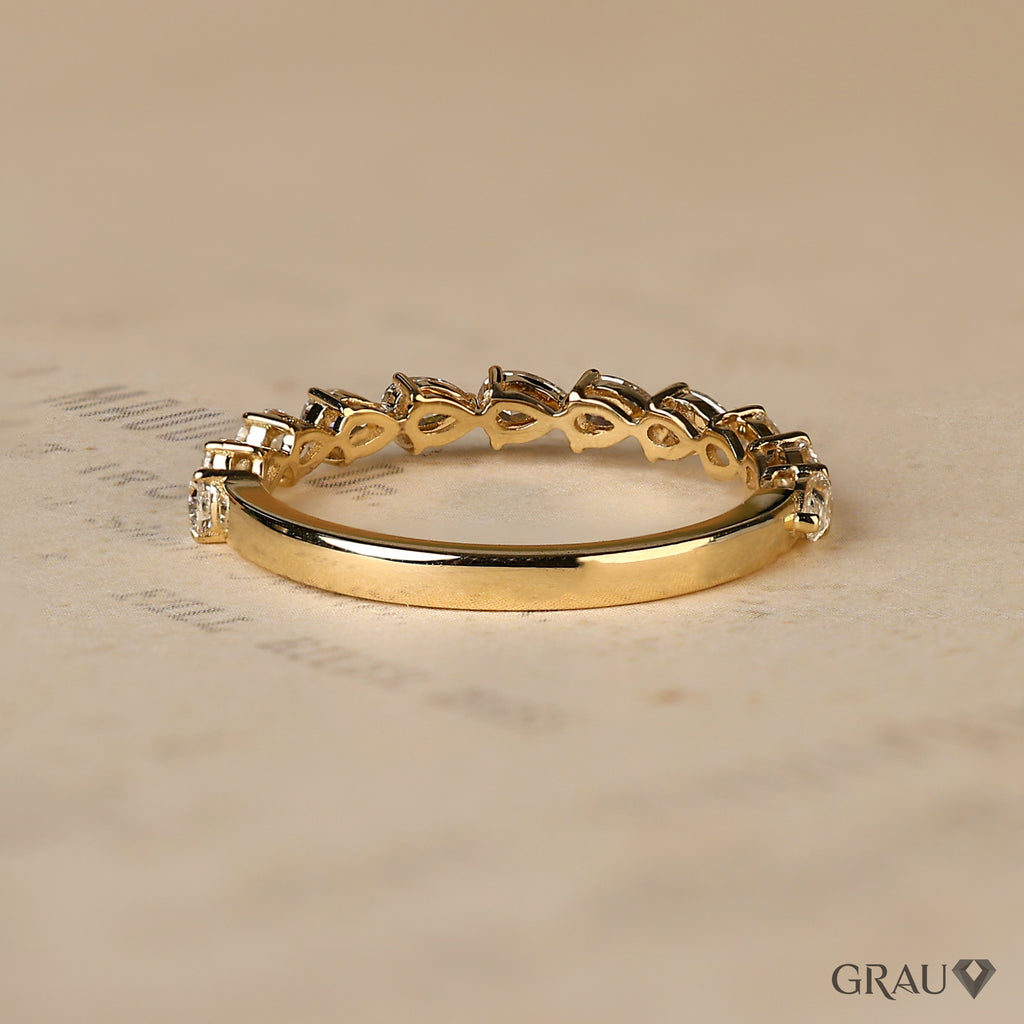 pear cut diamond band for women
