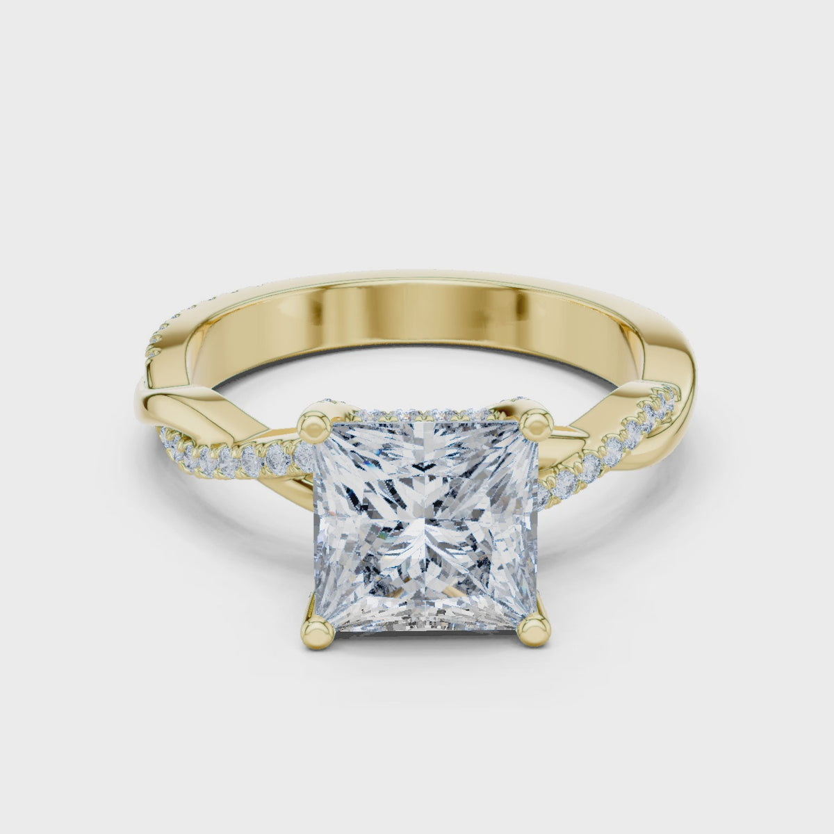 Princess cut Lab Grown Diamond Engagement Ring