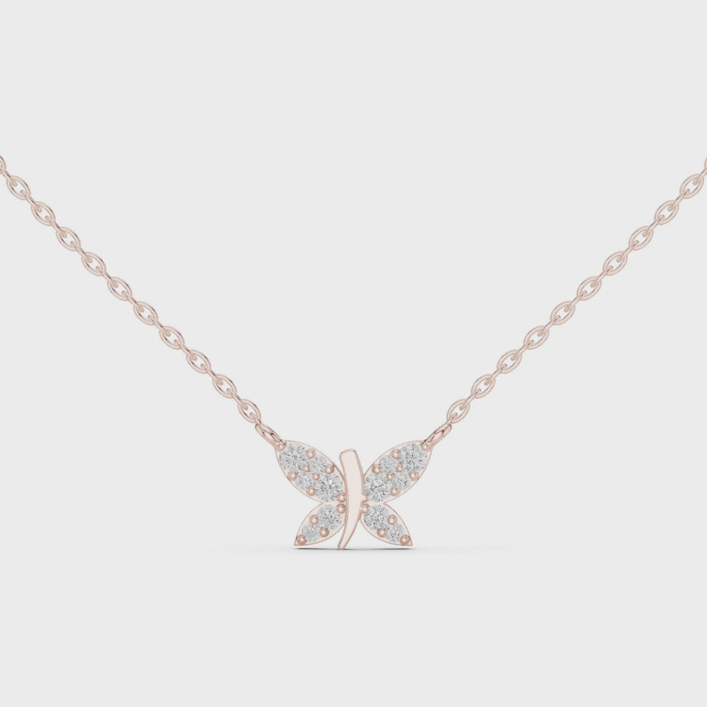 Unique Butterfly Style Diamond Pendant - Fine Jewelry