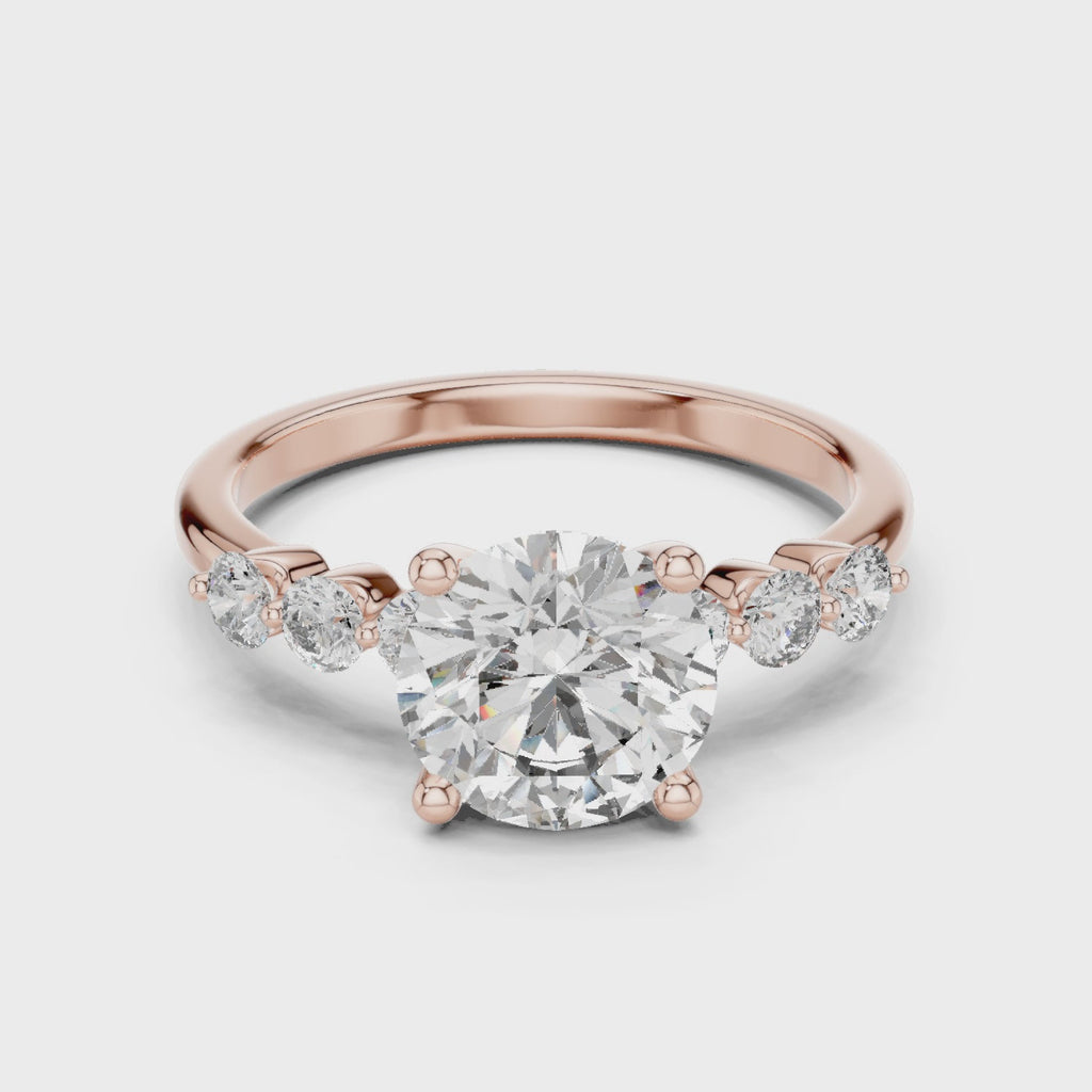 Five Stone Round Diamond Engagement Ring