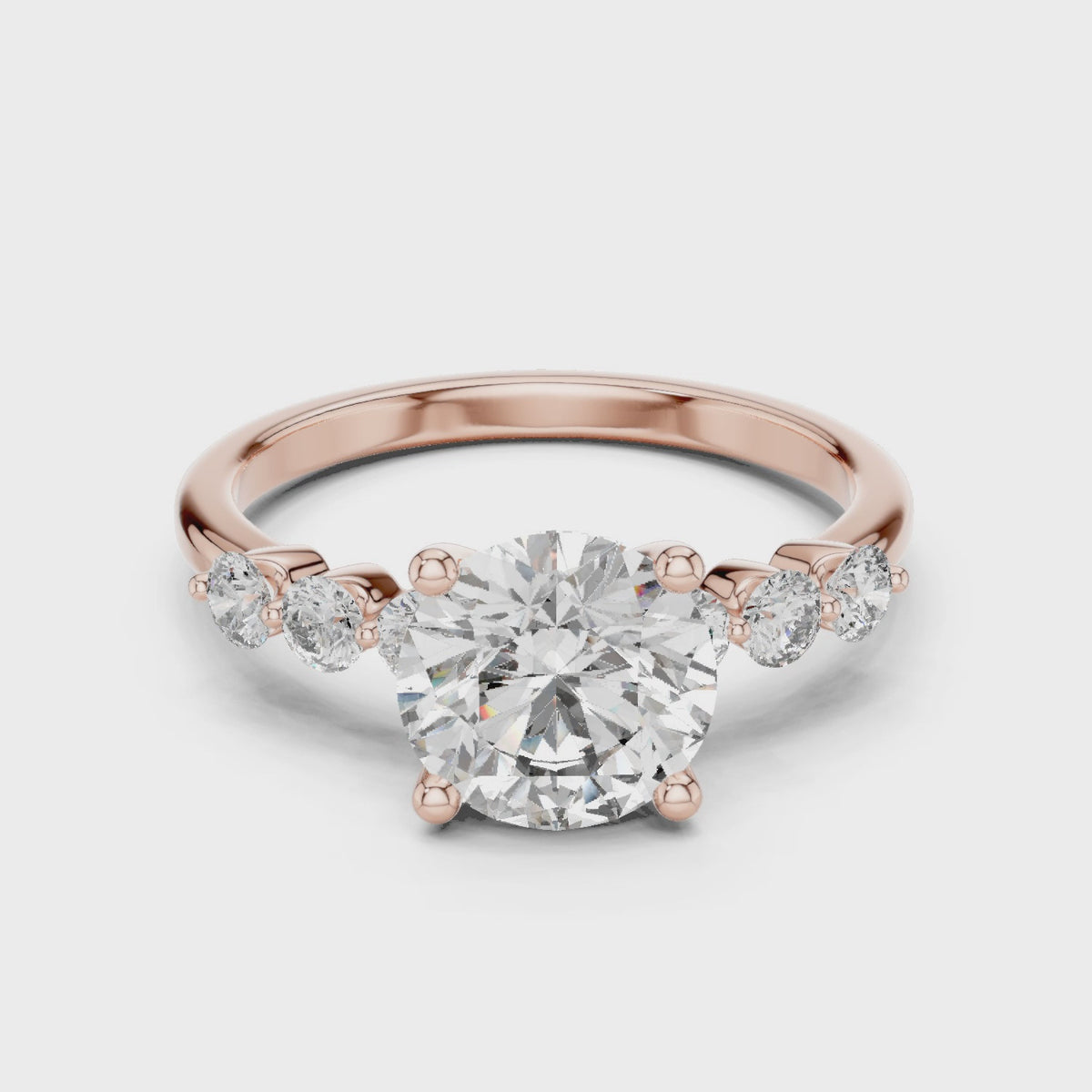 Five Stone Round Diamond Engagement Ring