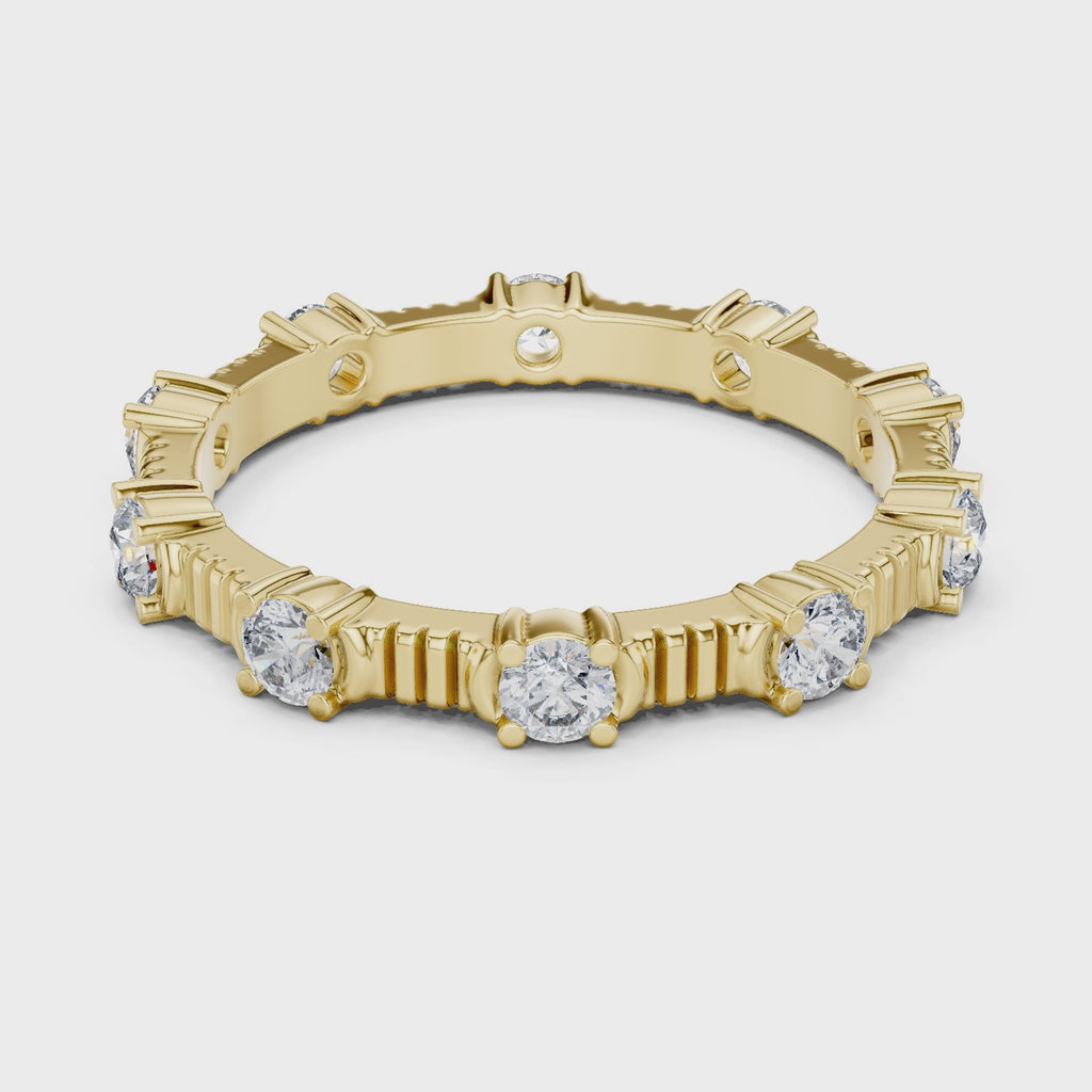 Round cut Lab Diamond Full Eternity Band