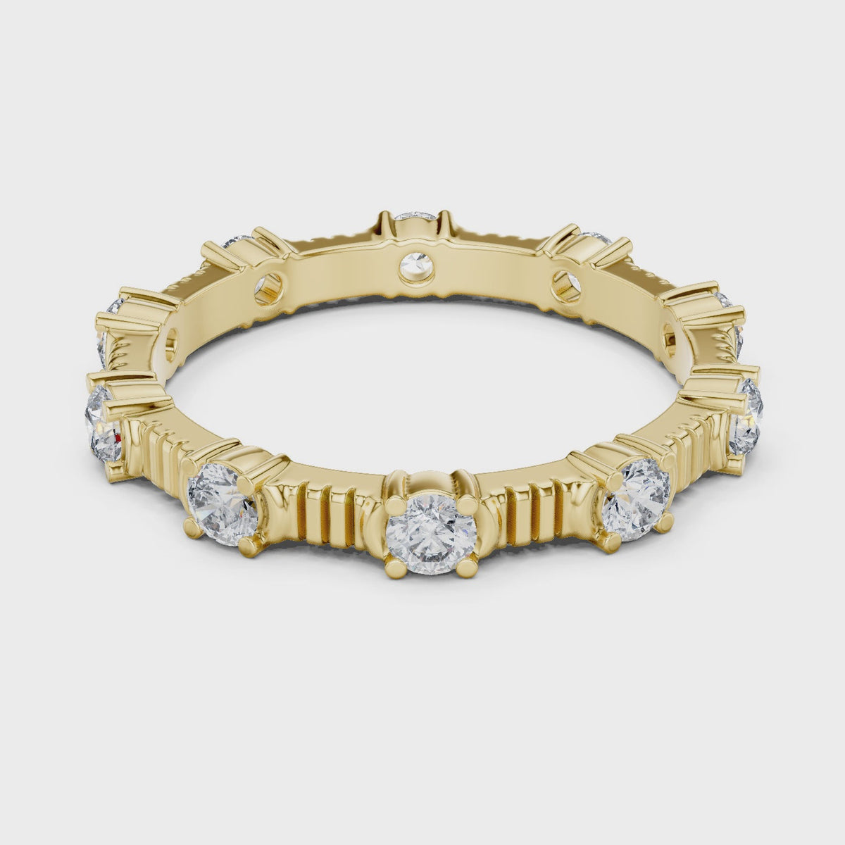 Round cut Lab Diamond Full Eternity Band