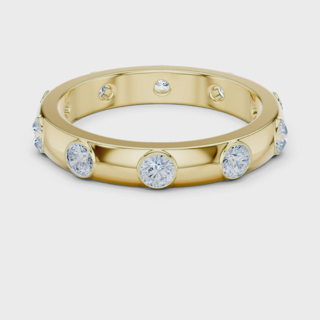 Flush set Lab Grown Diamond Full Eternity Wedding Band