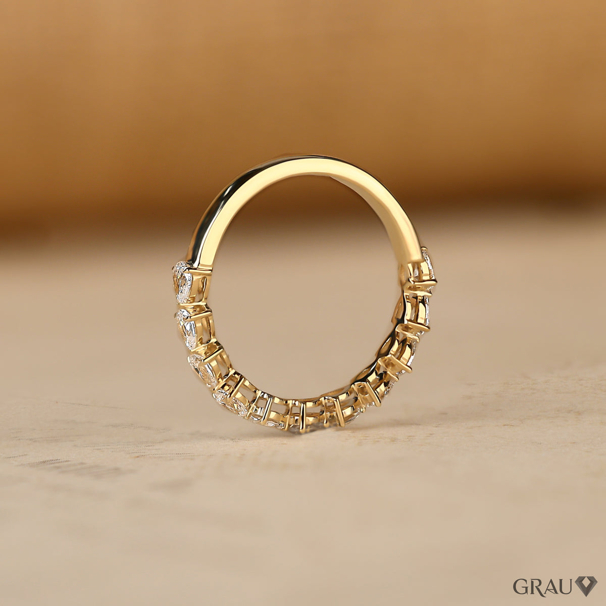 pear cut diamond wedding band